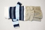 画像5: 【濃紺✖水色ボーダー】ラガーシャツのオールインワン (5)