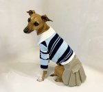 画像3: 【濃紺✖水色ボーダー】ラガーシャツのオールインワン (3)